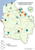 05 - 4 - Répartition des élèves et des apprentis de l'enseignement agricole dans le secteur de l'Aménagement Paysager de niveau V en grand format (nouvelle fenêtre)
